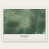 Wright, Minnesota map print, the full design