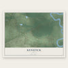 Kenefick, Texas map print, the full design