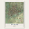 Hermiston, Oregon map print, the full design