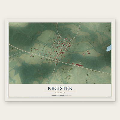Register, Georgia map print, the full design