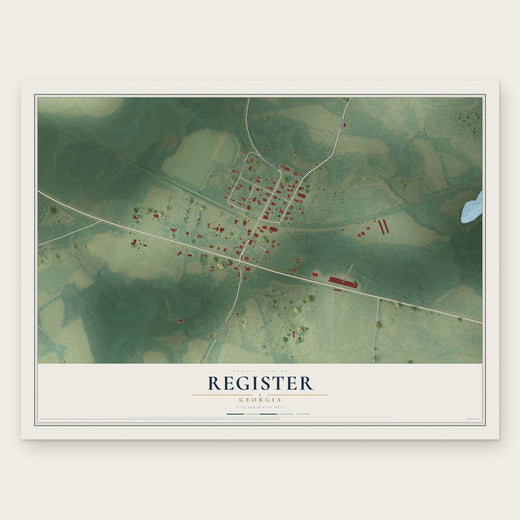 Register, Georgia map print, the full design