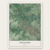 Prichard, Alabama map print, the full design