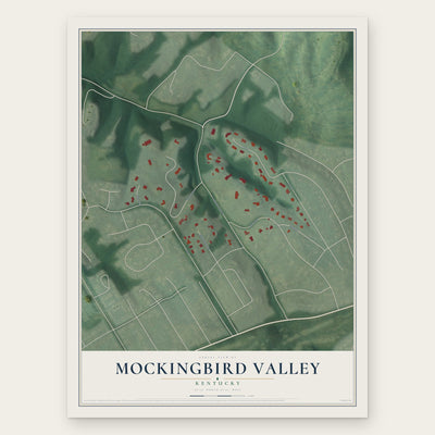 Mockingbird Valley, Kentucky map print, the full design
