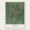Osgood, Ohio map print, the full design