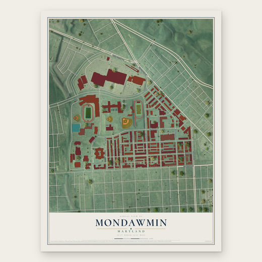 Mondawmin, Maryland map print, the full design