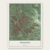 Medford, Oregon map print, the full design