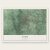 Avon, Indiana map print, the full design