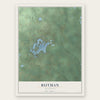Butman, Michigan map print, the full design