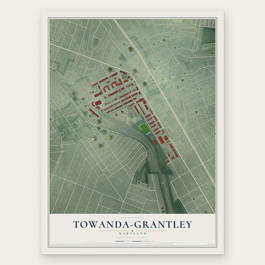 Towanda-Grantley, Maryland map print, the full design
