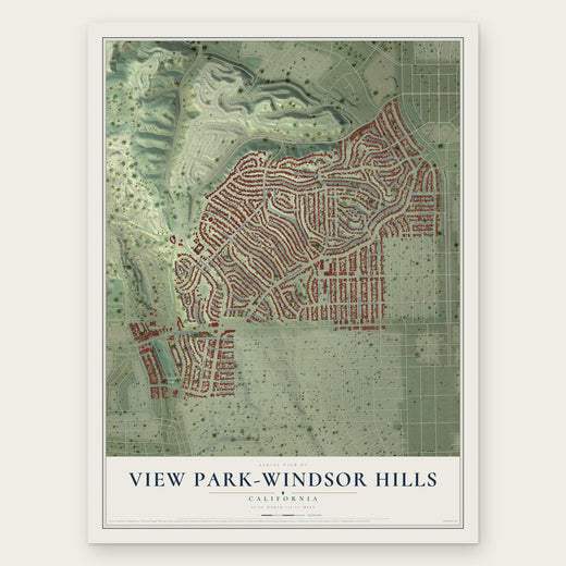 View Park-Windsor Hills, California map print, the full design