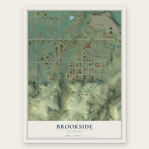 Brookside, Colorado map print, the full design