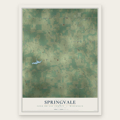 Springvale, Fond du Lac County, Wisconsin map print, the full design