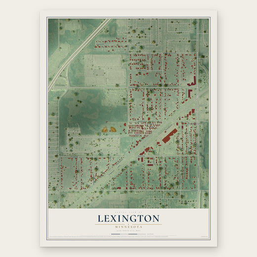 Lexington, Minnesota map print, the full design