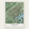 Farragut, Tennessee map print, the full design