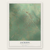 Jackson, South Carolina map print, the full design