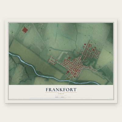 Frankfort, Ohio map print, the full design