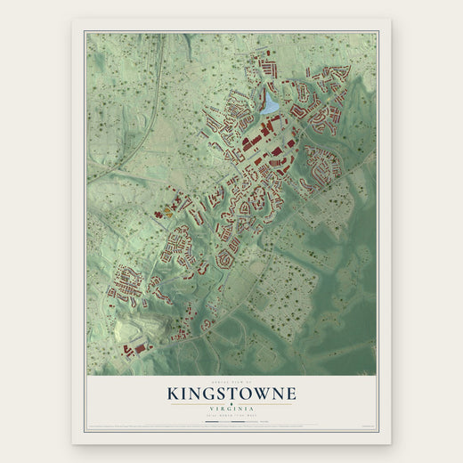 Kingstowne, Virginia map print, the full design