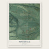 Pinesdale, Montana map print, the full design