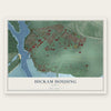 Hickam Housing, Hawaii map print, the full design