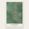 Davenport, Oklahoma map print, the full design