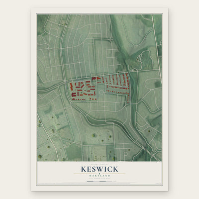 Keswick, Maryland map print, the full design