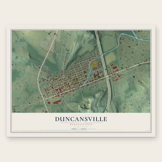 Duncansville, Pennsylvania map print, the full design