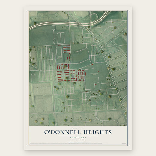 O'Donnell Heights, Maryland map print, the full design