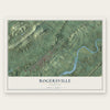Rogersville, Tennessee map print, the full design