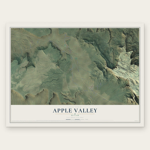 Apple Valley, Utah map print, the full design
