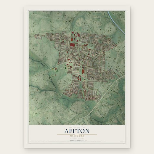 Affton, Missouri map print, the full design