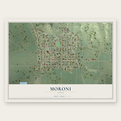 Moroni, Utah map print, the full design