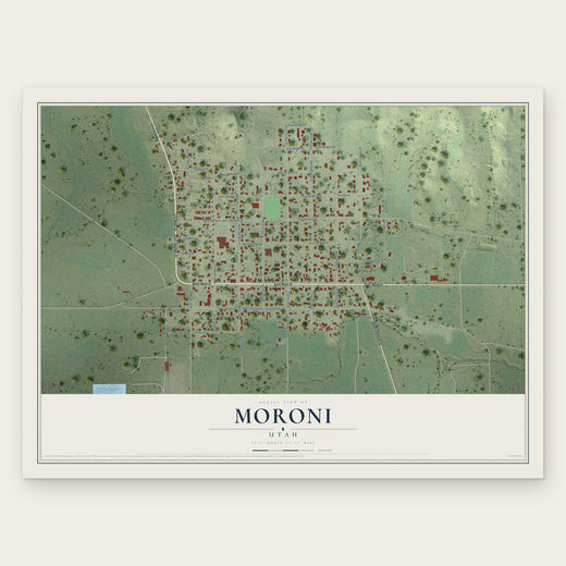 Moroni, Utah map print, the full design