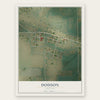 Dodson, Montana map print, the full design