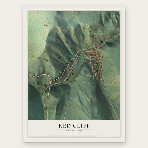 Red Cliff, Colorado map print, the full design