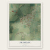 Franklin, Idaho map print, the full design