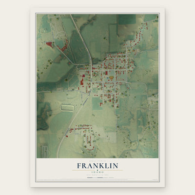 Franklin, Idaho map print, the full design
