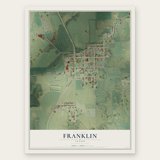Franklin, Idaho map print, the full design