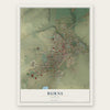 Burns, Oregon map print, the full design