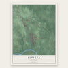 Coweta, Oklahoma map print, the full design