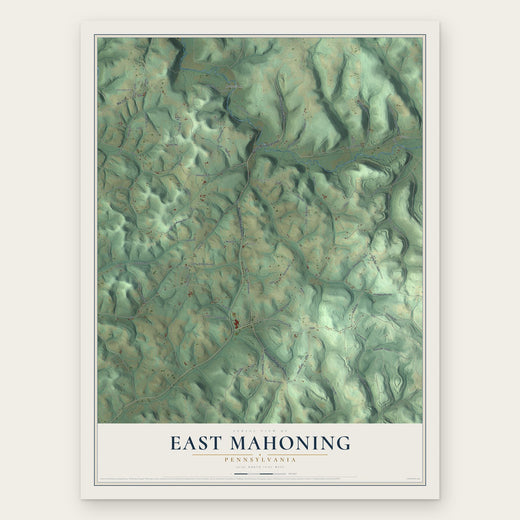 East Mahoning, Pennsylvania map print, the full design