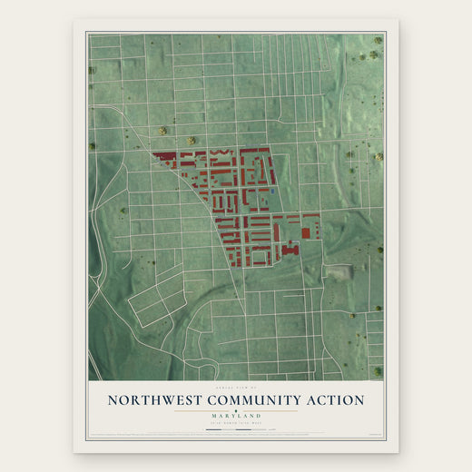 Northwest Community Action, Maryland map print, the full design