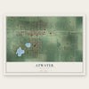 Atwater, Minnesota map print, the full design