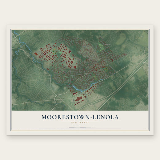 Moorestown-Lenola, New Jersey map print, the full design