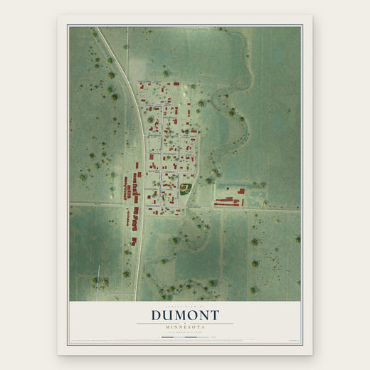 Dumont, Minnesota map print, the full design