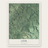 Cook, Pennsylvania map print, the full design