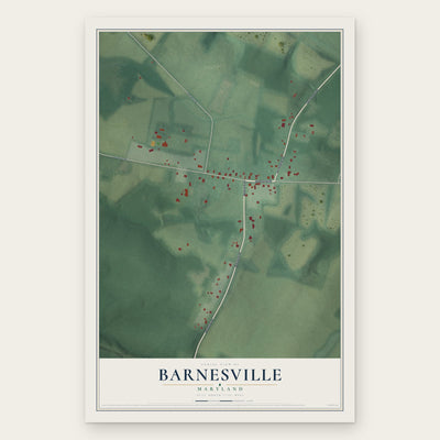 Barnesville, Maryland map print, the full design