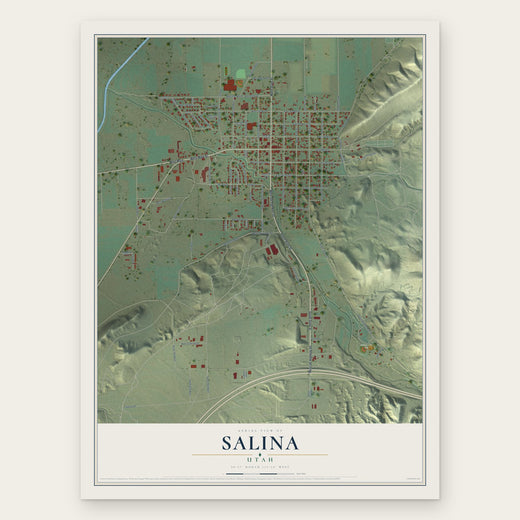 Salina, Utah map print, the full design