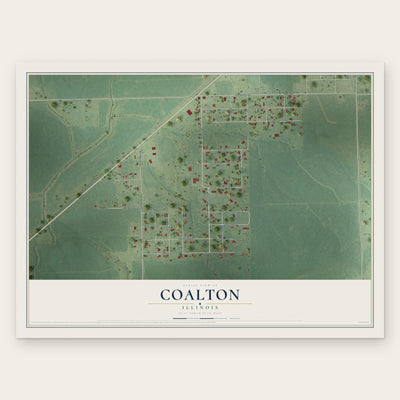 Coalton, Illinois map print, the full design