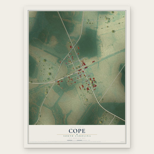 Cope, South Carolina map print, the full design