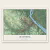 Hannibal, Missouri map print, the full design